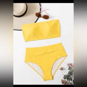 Plus size Bandeau High Waisted Bikini